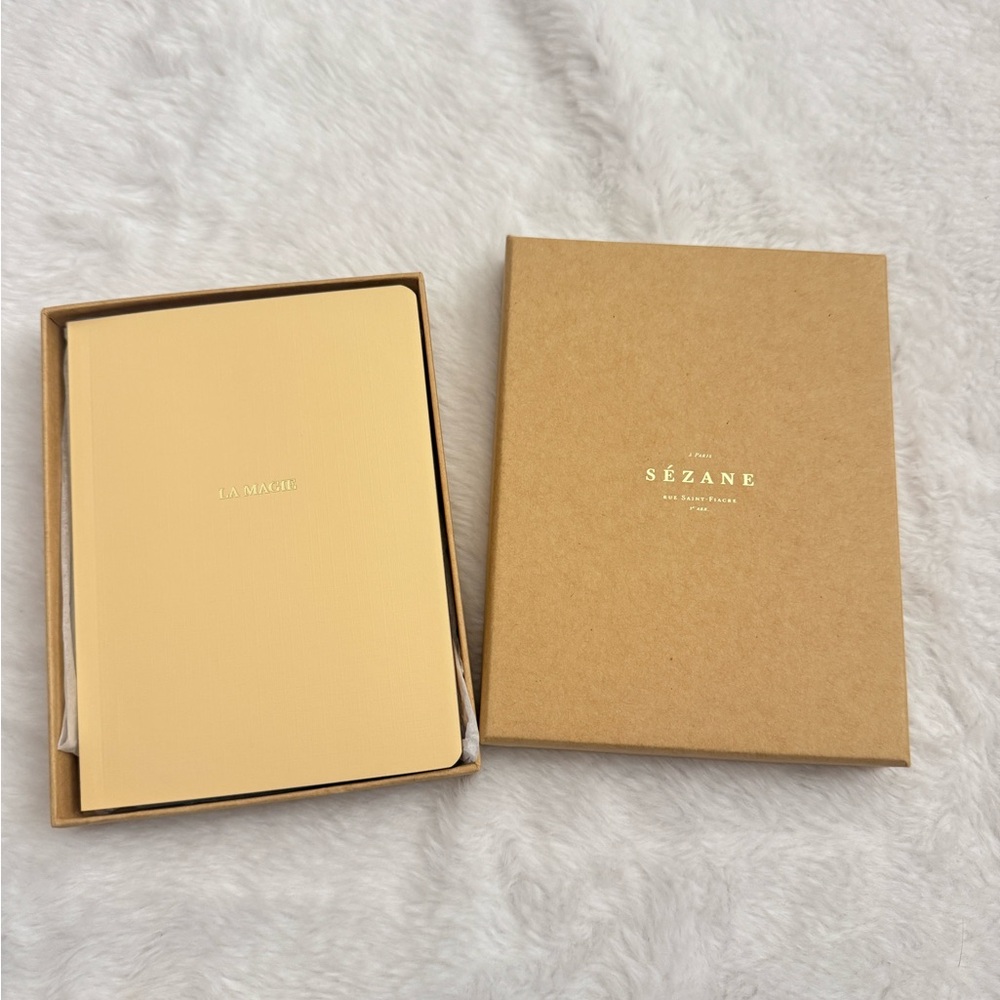 3 Sezane notebooks with gift boxes